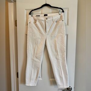 Talbots White Denim Jegging Crop Jeans 12